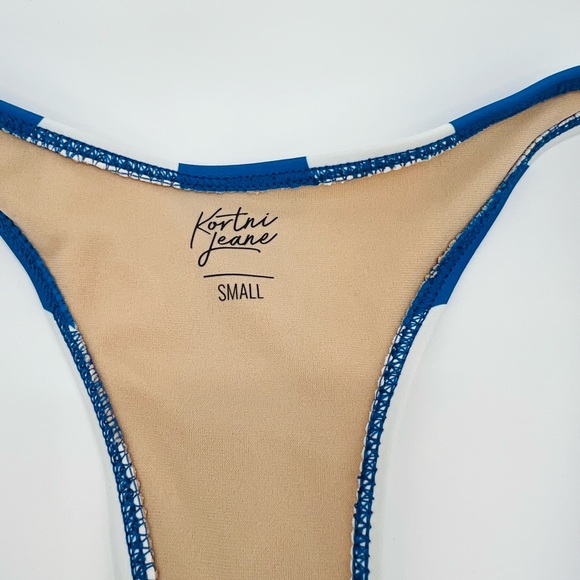 Kortni Jeane 2 piece striped Swimsuit Racerback top and bottoms. - Picture 4 of 7